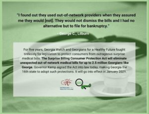 Quote from consumer about surprise billing and summary of blog