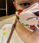 Photo of Michelle wearing a mask