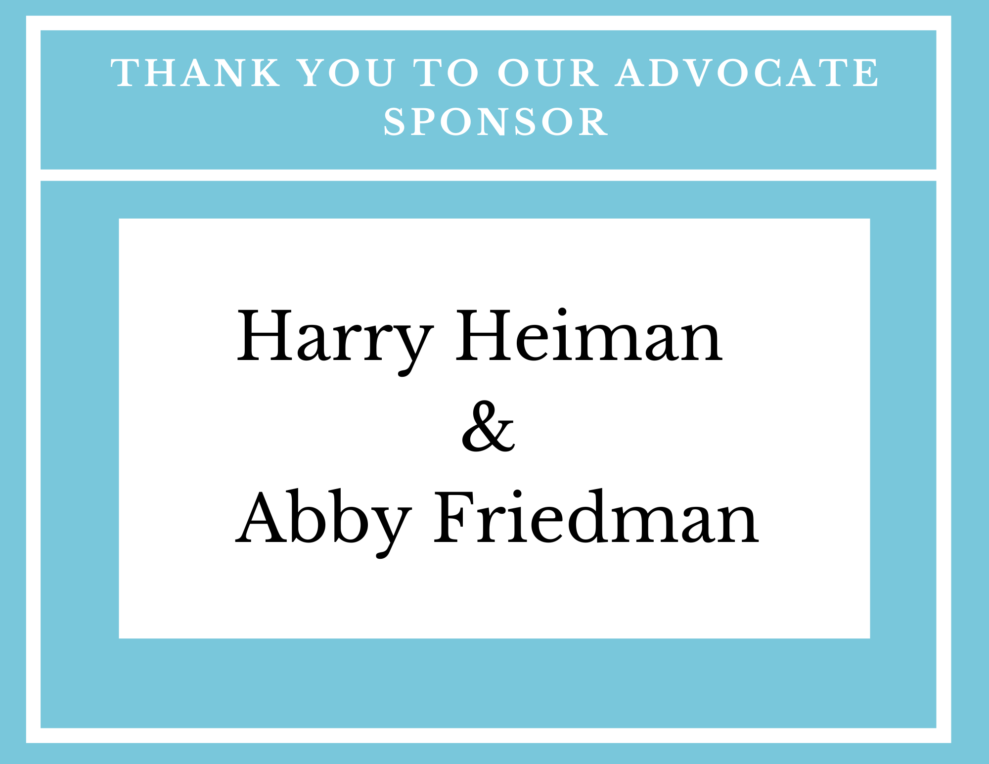 Advocate Sponsors - HCU 2026